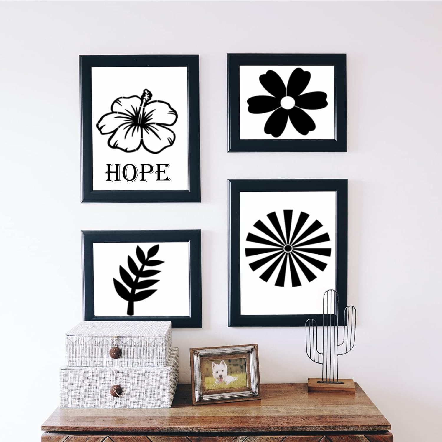 Flower Stencils for Painting on Wood Cute Leaf Floral Essential Paint Stencil for Walls Decorative Acrylic Painting, Art Rock Airbrush Layered Templates for Crafts Canvas Furniture Wooden (Flower) image number 4