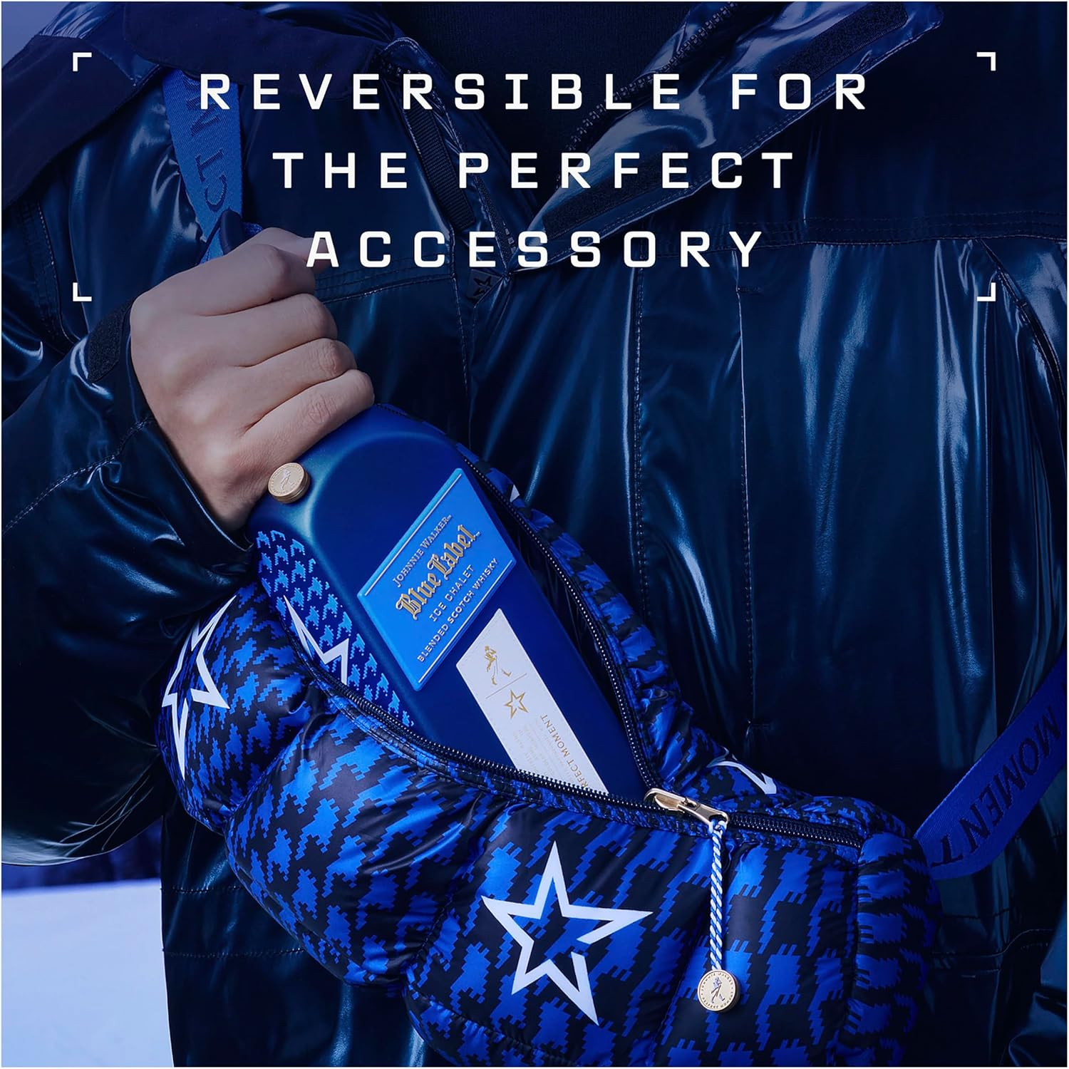 Johnnie Walker Blue Label Ice Chalet Limited Edition Blended Scotch Whisky 750Ml with Perfect Moment Reversible Bag image number 1