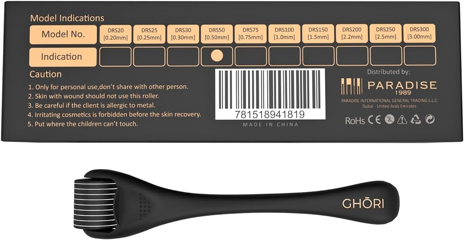 GHORI Derma Roller for Hair Growth with 540 Microscopical Needles Repairs Damaged Hair, Activates Hair Follicles for Hair Fall & Hair Thickening (.50MM) image number 6