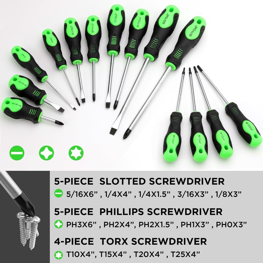 SWANLAKE 86PCS Magnetic Screwdriver Set,Includes Slotted/Phillips/Torx Mini Precision Screwdriver, Replaceable Screwdriver Bits and Nut Drivers with Sturdy Tool Box image number 1