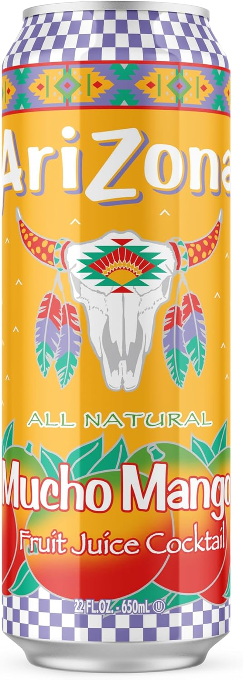 Arizona Beveridge Mucho Mango Fruit Juice, 24 X 680 Ml, Mango image number 1