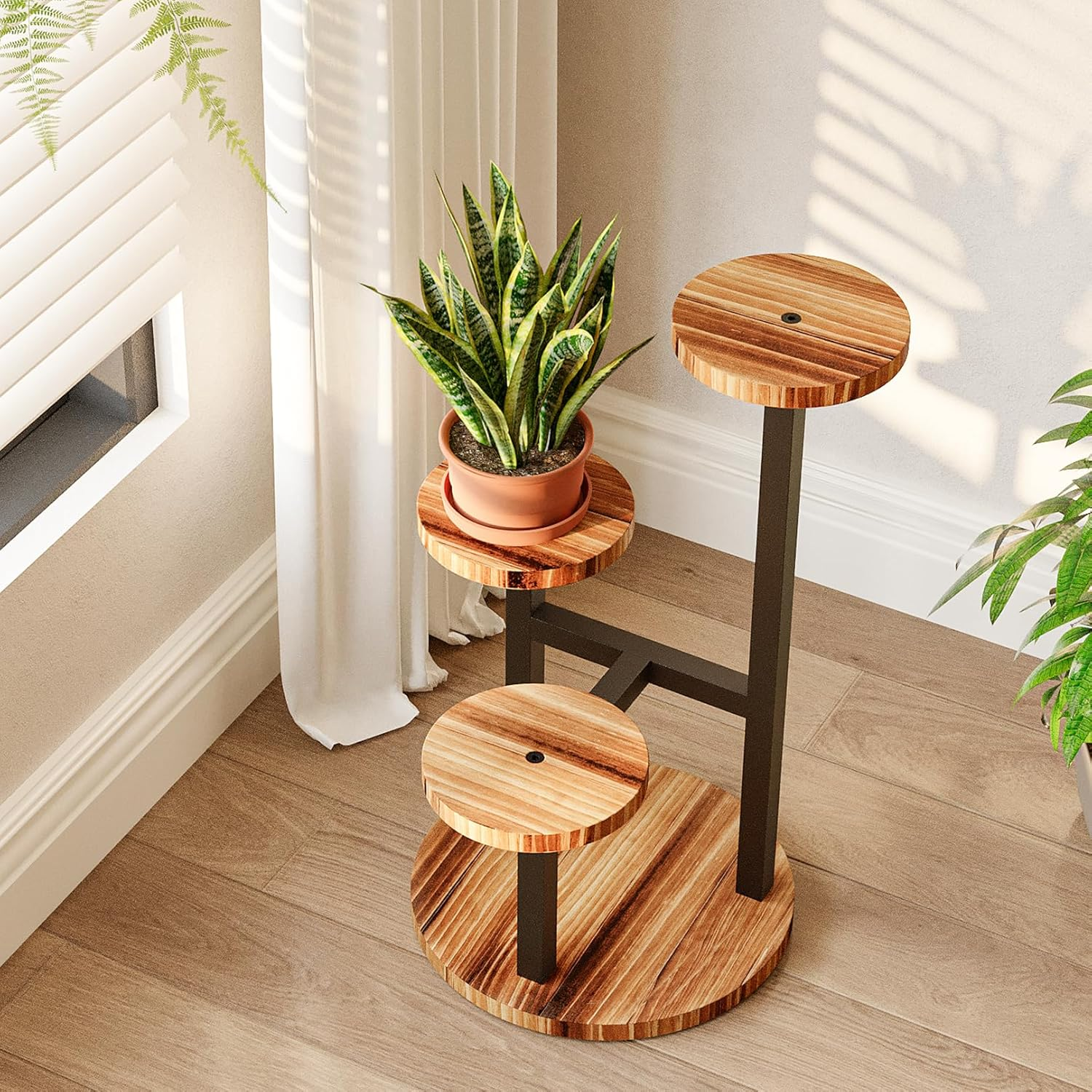Bamworld 3 Metal Tier Plant Stand image number 2
