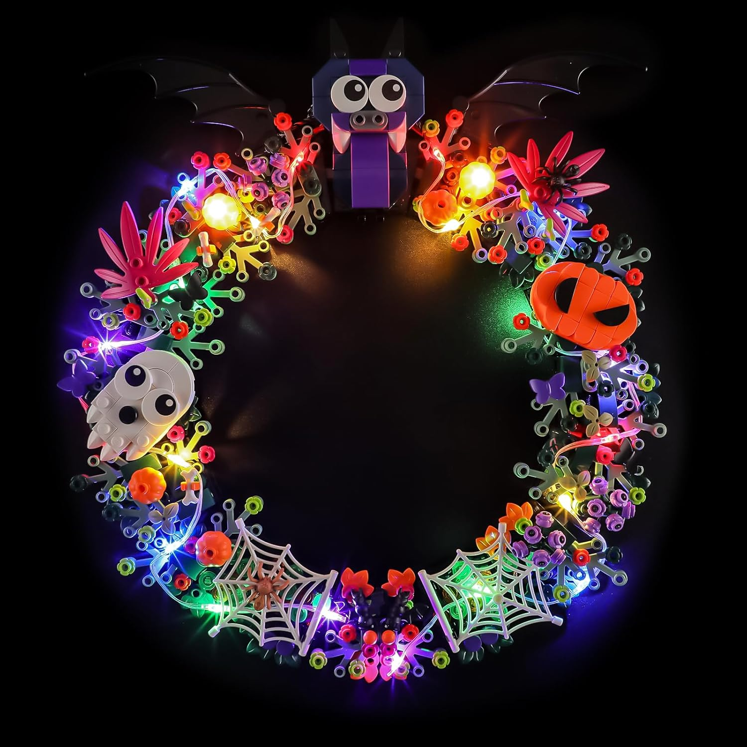 BRIKSMAX Light Kit Compatible with  Halloween Wreath 40825 | USB Powered LED Lighting for  Collectors, Display Room, Adults Gift (Model Not Included)