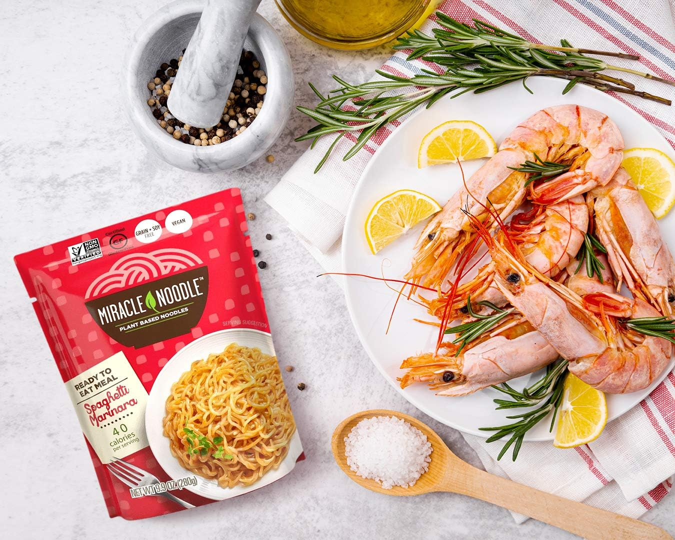 Miracle Noodle Gluten Free Vegan Spaghetti Marinara Noodles 280 G image number 5