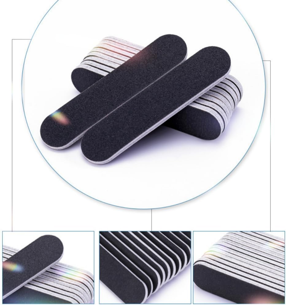 Nail Files - 20 PCS 100/180 Grits Nail File and Buffers, Mini Nail File Double Sided Emery Boards Manicure Nail Tools for Natural and Acrylic Nails