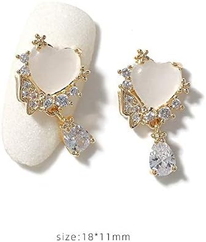 HANGQINGHENG 2-Piece Nail Jewelry Zircon Rhinestone Decoration Alloy Nail Decoration (Color : 159 27)