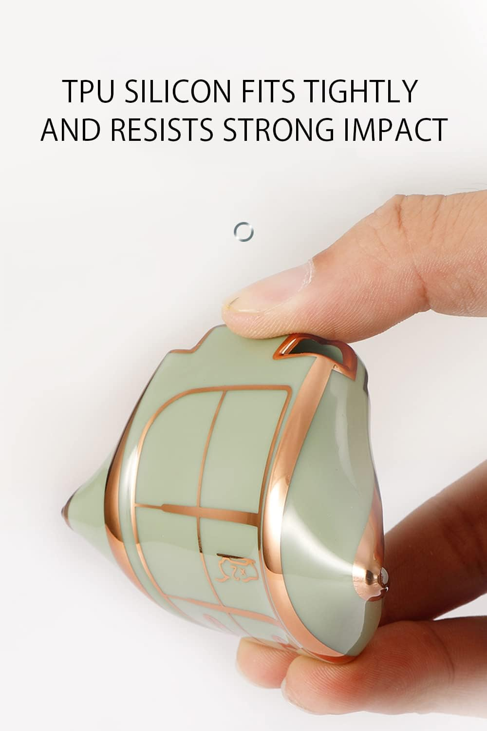 Ontto Car Key Fob Cover Fit for Chrysler 300 C Jeep Grand Cherokee Compass Renegade Dodge Dart Charger Key Case TPU Key Holder Keyring Key Shell Keychain Protective Accessories 3 Buttons Red - Beige image number 7