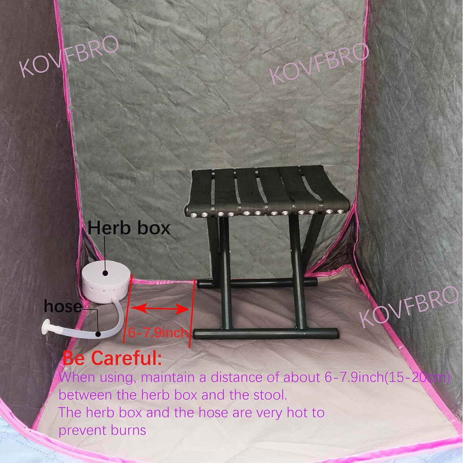 Sauna Tent Portable Steam Sauna Residential Full Size Personal Home Spa,With Remote Control,Foldable Chair, Timer,220V 2L 1000W Blue image number 4