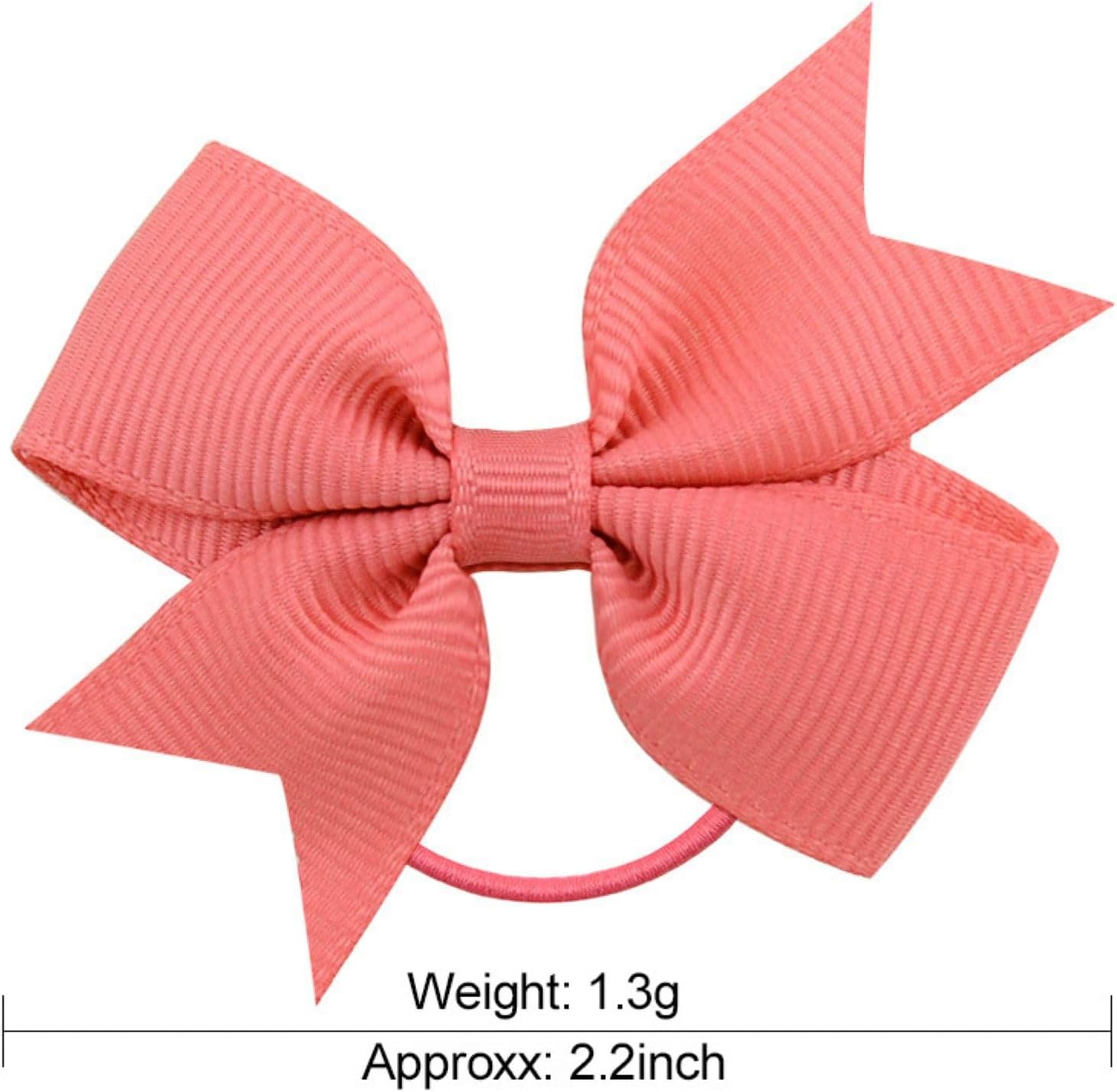 JOVALA 24PCS Baby Hair Ties with Bows for Toddler,2.2 Inch Tiny Hair Bows with Elastic Loop Ponytail Ties Pony Tail Holder Hair Bands Accessories for Infants Toddlers Baby Girls Kids image number 6