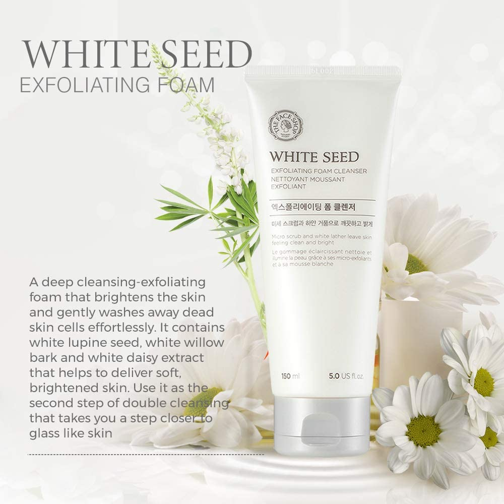 The Face Shop White Seed Exfoliating Cleansing Foam, image number 5