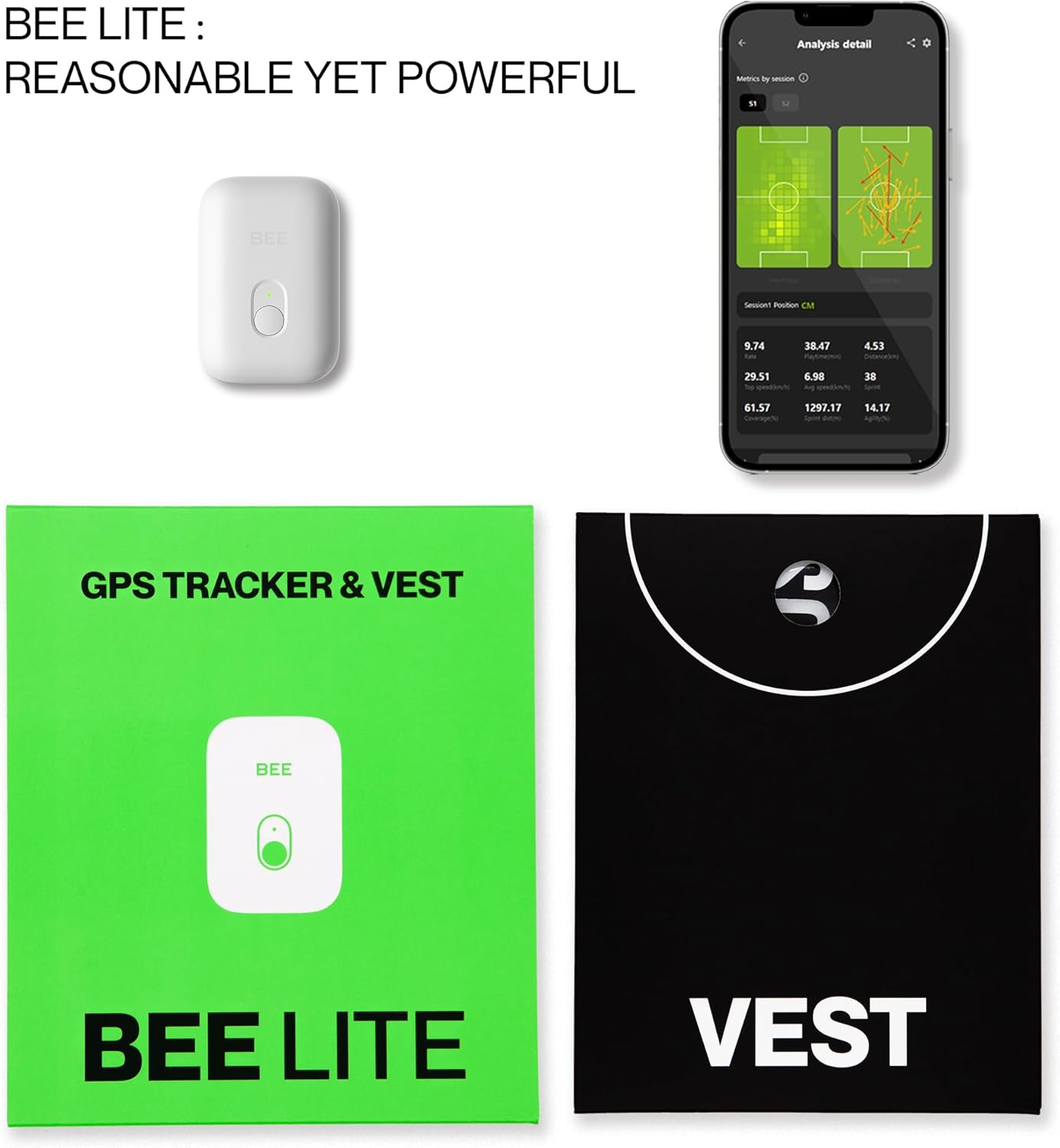 Soccerbee-Lite2 - GPS Tracker and Vest for Tracking Activities of Outdoor Sports Athletes Such as Soccer, Football, Rugby, Hockey, and Lacrosse image number 6