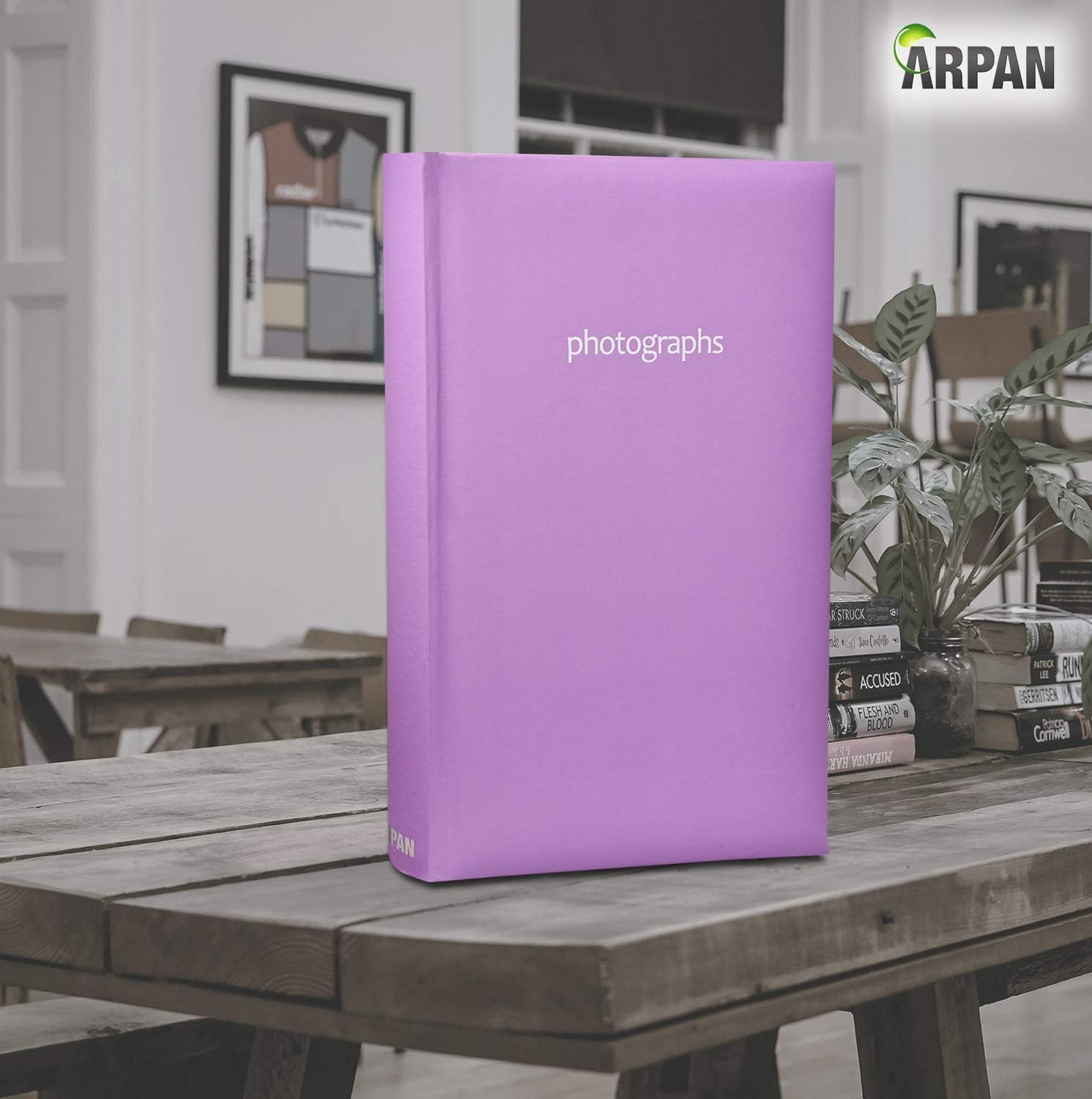 ARPAN Large Purple Memo Slip in Photo Album 300 6X4 Photos - Black image number 5