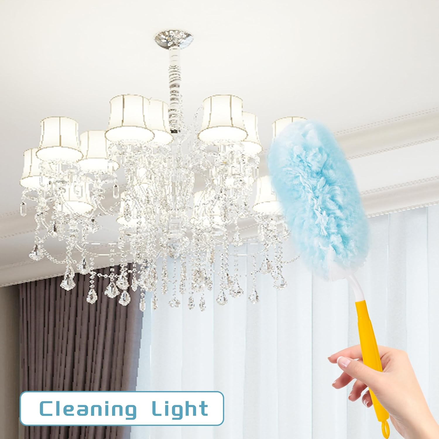 40 Count Duster Refills Kit for Swiffer Duster,360&deg; Heavy Duty Duster Refills, Disposable Microfiber Duster for Cleaning Home (40 Count Refills+2Handle) image number 5