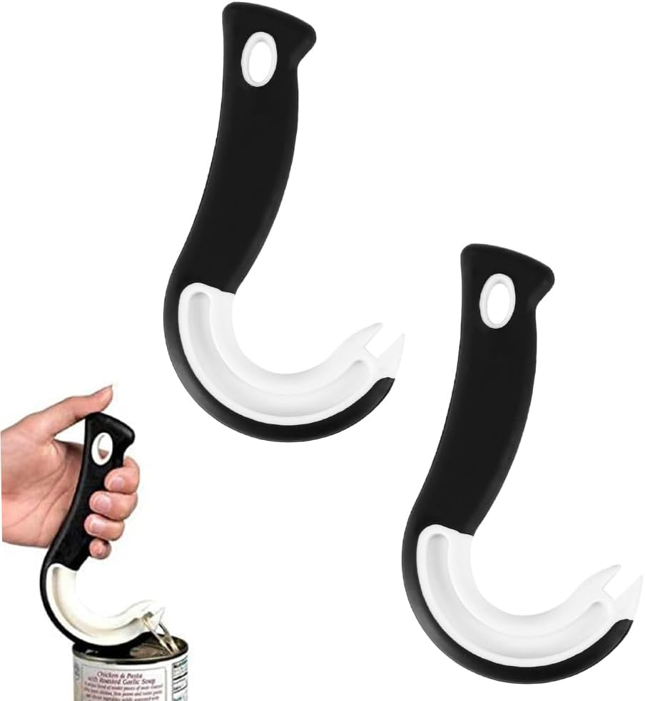 2 Pcs Ring Pull Can Opener Set,Multifunction Ring Pull Grip Grab Twist,Manual Easy Bottle Opener Hook Shape Kitchen Utensils Bottle Tool image number 6