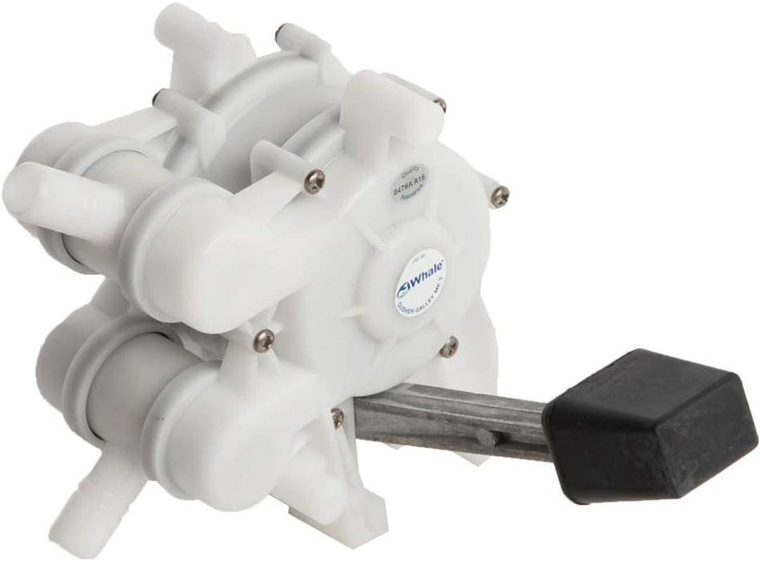 Whale GP0551 Gusher Galley MK3 Pump, Foot-Operated Manual Pump, Left-Side Pedal, up to 4 Gal./Minute, for Boats up to 80 Feet, White, One Size