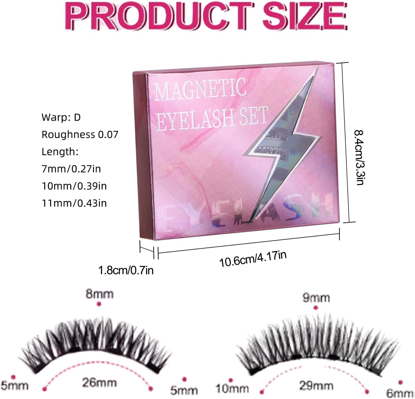 2025 Upgraded Magnetic Eyelashes, Flygragon Lighter 5D Fluffy Eyelashes Magnetic Lashes Natural Look with 2 Pairs, No Glue Reusable Artificial Fiber Magnets False Eyelashes Kit with Curler, KS01-5 image number 6