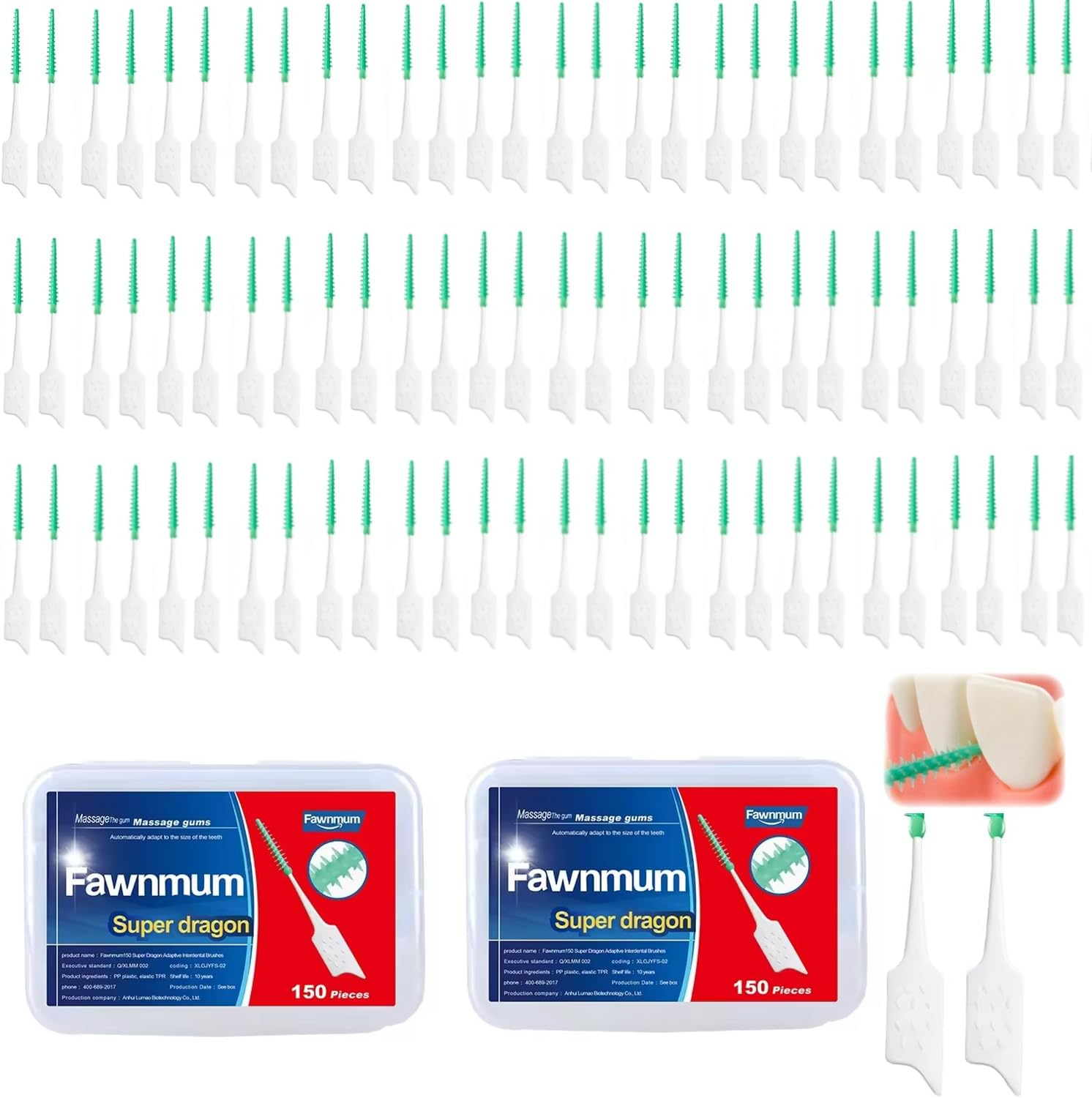 300PCS Soft Toothpick, Dental Toothpicks Brush between Teeth, Disposable Dental Picks FLOSS for Teeth Cleaning, Interdental FLOSSER Picks Teeth Cleaning Tool with Portable Case for Adult and Children image number 3