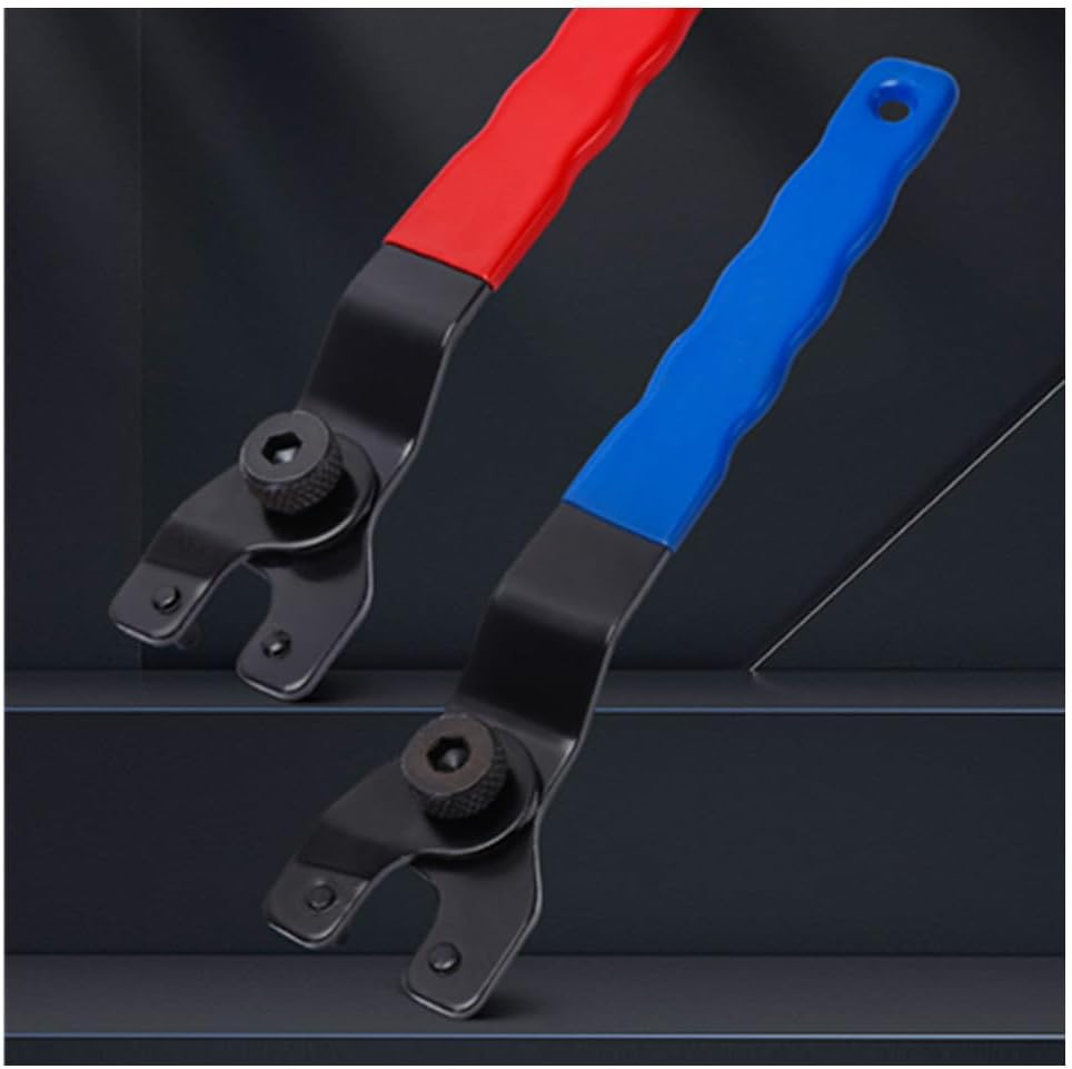 2 Pieces Adjustable Angle Grinder Spanner,Universal 8-50Mm Angle Grinder Spanner Key Adjustable Pin Wrench with Plastic Handle for Angle Grinders, with Wrench image number 4