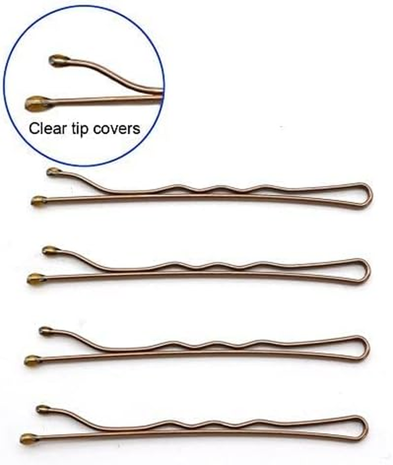 Dofash 60 Pieces Metal 5 Cm / 2 Inches Wavy Bobby Pins Hair Clips Handles Hair Accessories for Women (Brown) - Brown image number 2