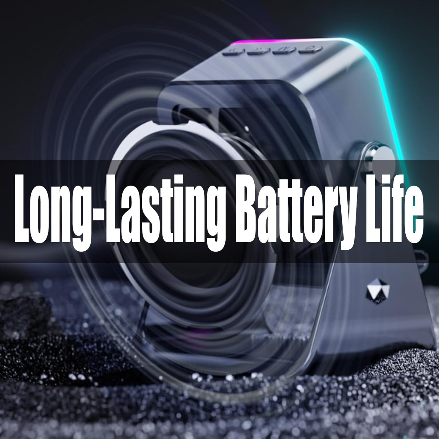 5 in 1 Wireless Induction Bluetooth Speaker, Wireless Induction Speaker with Adjustable Phone Stand, Versatile Audio Stand and Portable Connect Audio Player for Travel Christmas Surprise (Black) - White image number 4