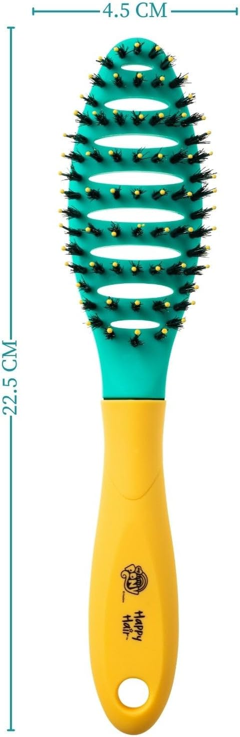 HAPPY HAIR: Mini Brush - My Little Pony Hitch - Bristles and Pins Designed to Detangle and Smooth All Hair Types - Great for Toddlers, Shorter Hair & Pets image number 4