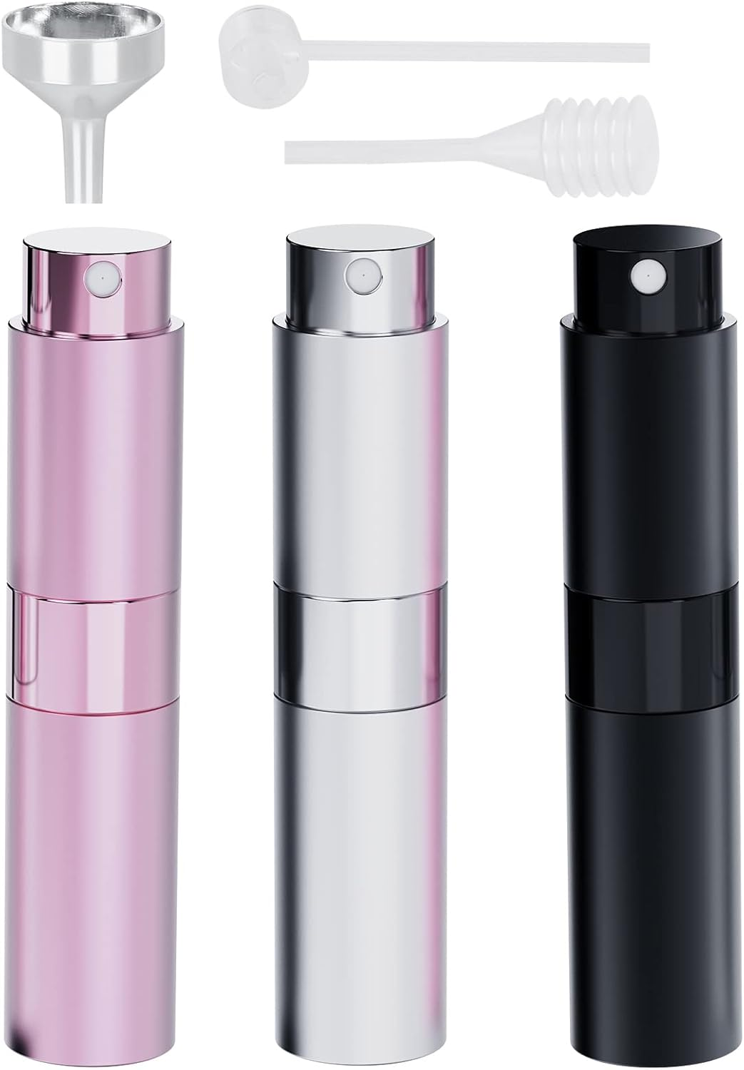 Darbermu 3PCS Perfume Atomiser, 8ML Perfume Atomisers Refillable Travel Perfume Atomiser Bottles Atomiser Perfume Spray Bottle Travel Bottles with Funnel and Refill Pump for Travel, Vacation