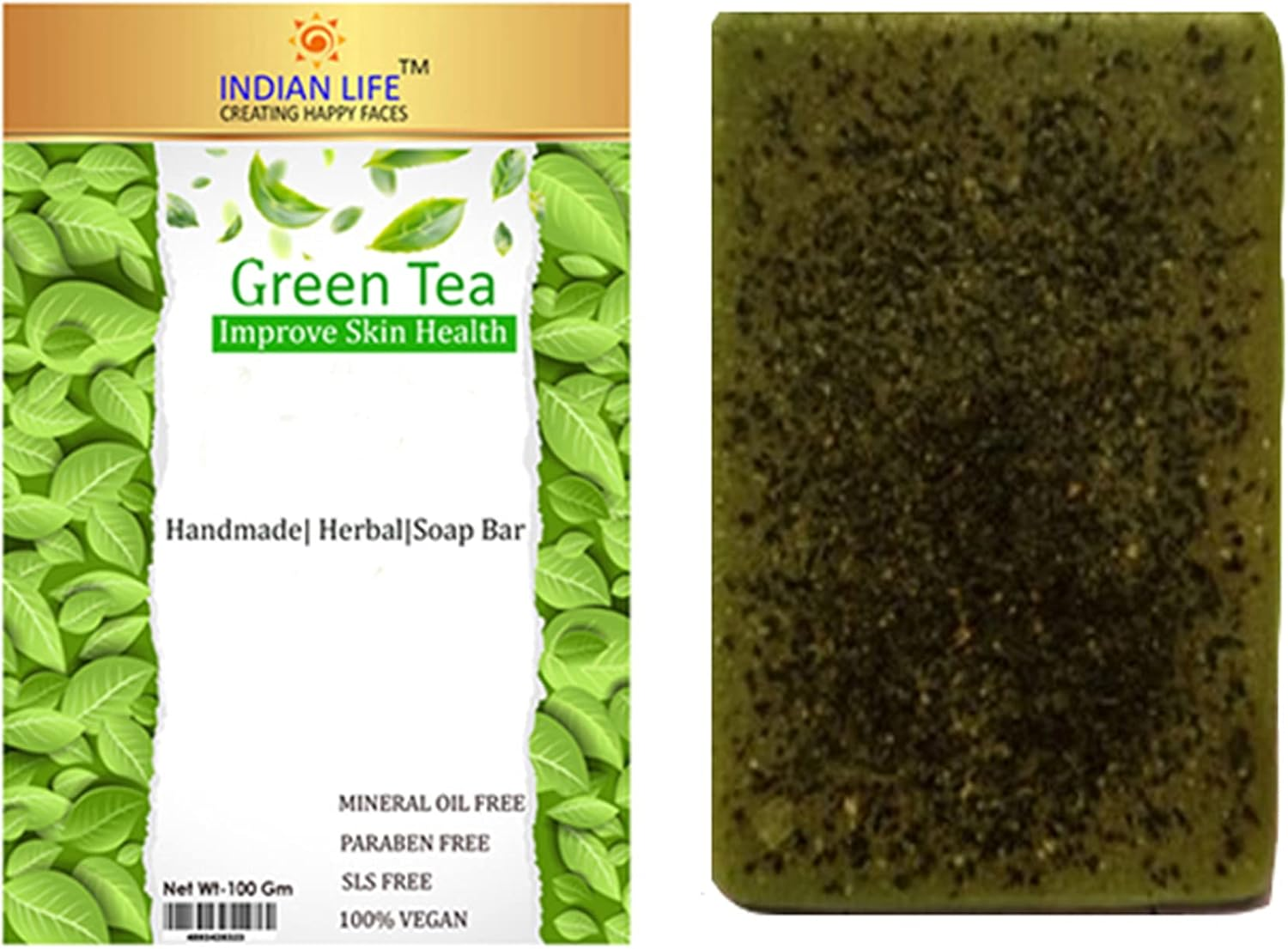 Luxurious Handmade Soap for Bridal Grooming Green Tea-Banana-Kumkumadi- Papaya Paraben Free|Sls Free| Mineral Oil Free(Pack of 4) 100 Gm Each image number 5