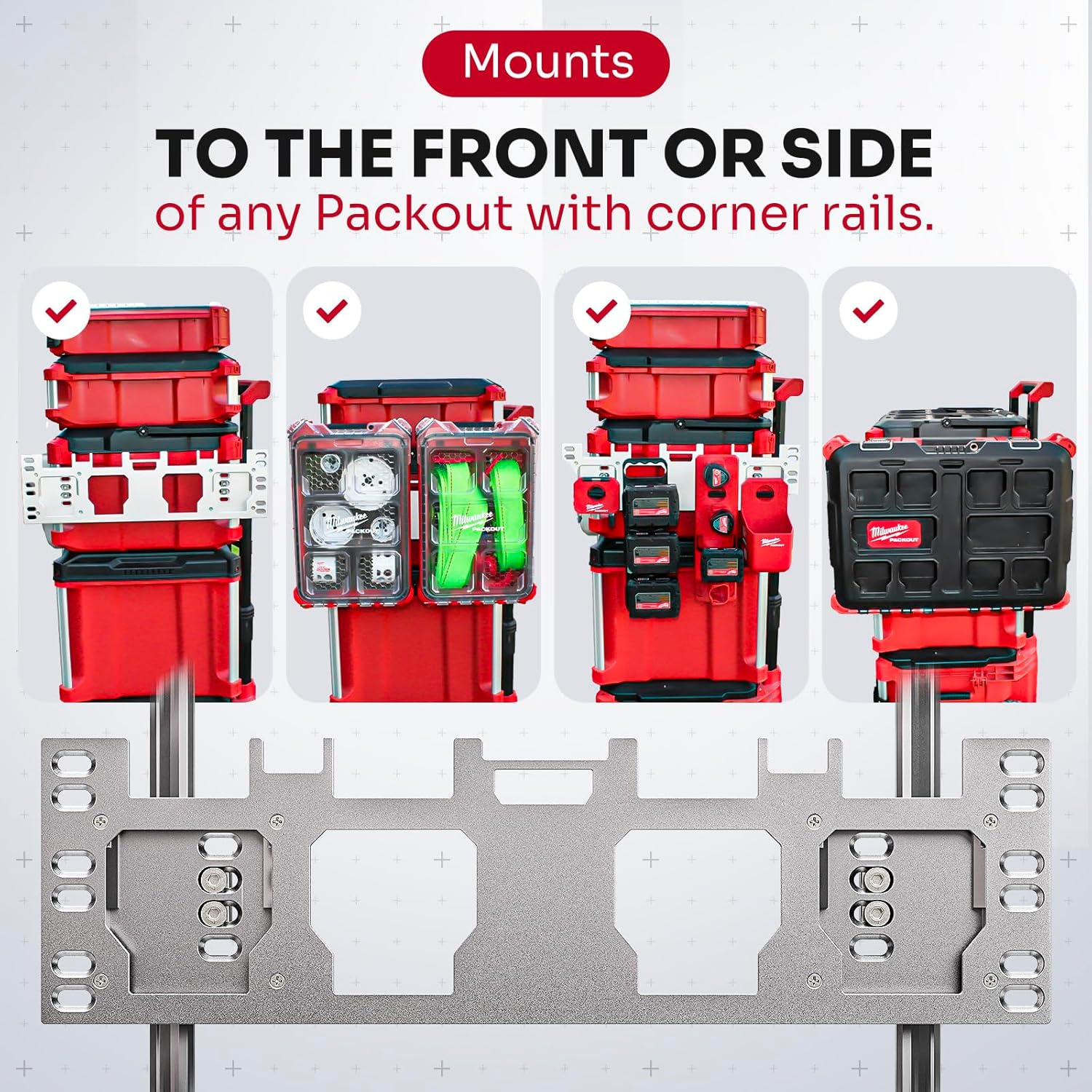 Alpha Mount - Packout Mount Compatible with Milwaukee Packout Toolbox image number 4