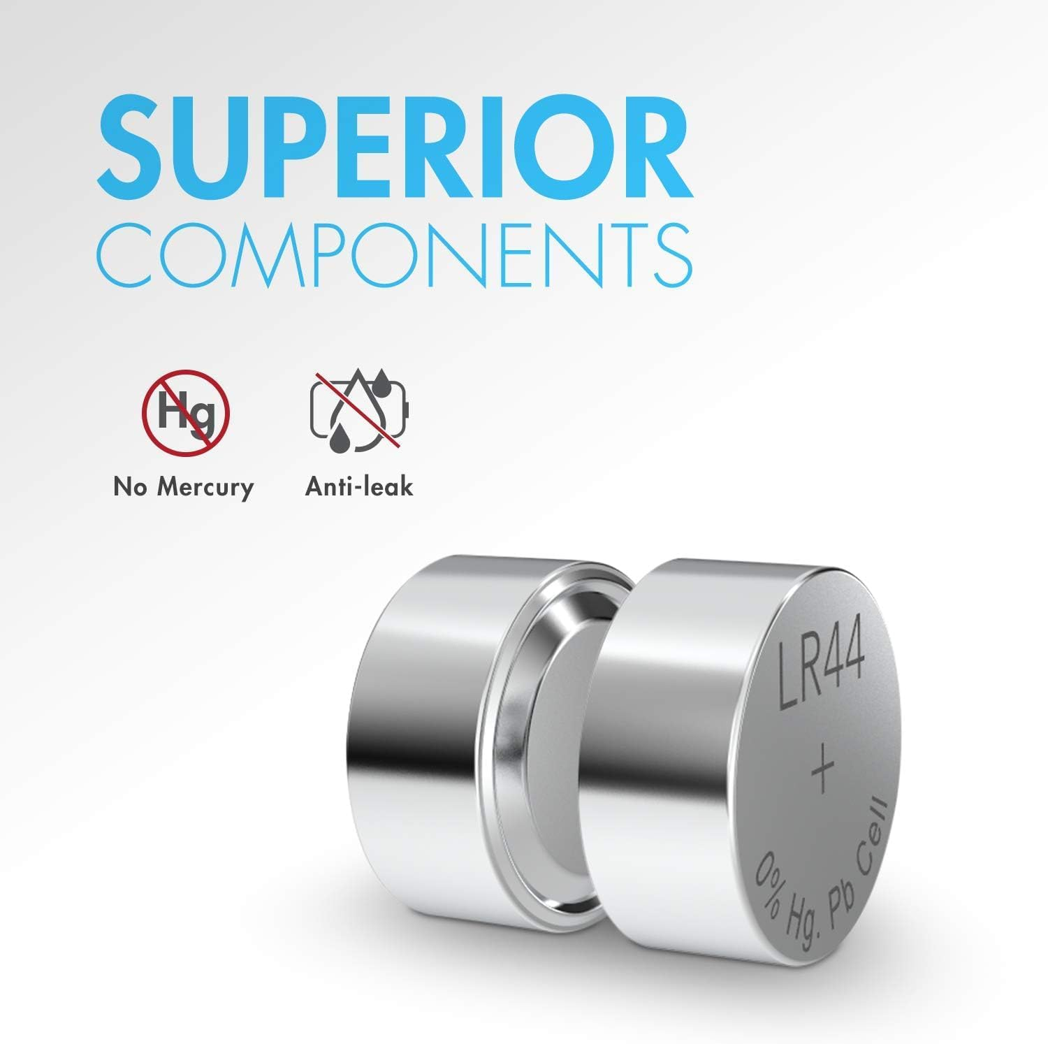 20PC LR44 High Capacity AG13 357 303 SR44 Battery Premium Alkaline Battery 1.5V Button Coin Cell Batteries