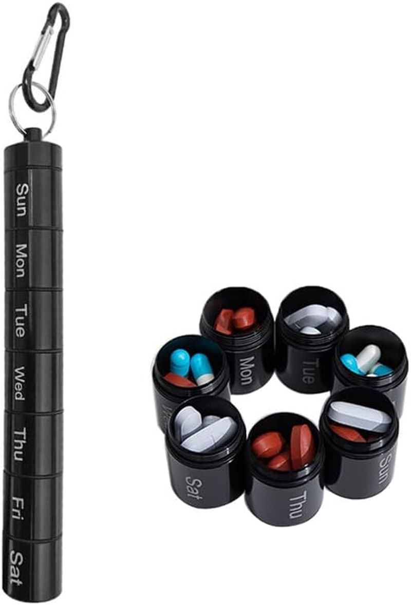 Weekly Medicine Organizer: Durable Aluminium Alloy 7-Day Pill Box for Safe Medication & Vitamin Storage - Compact & Travel-Friendly Design image number 1