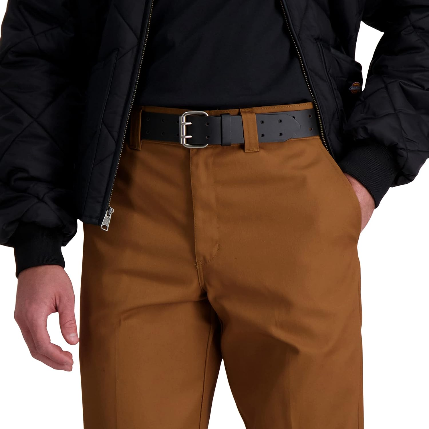 Dickies Men'S Leather Double Prong Belt image number 4