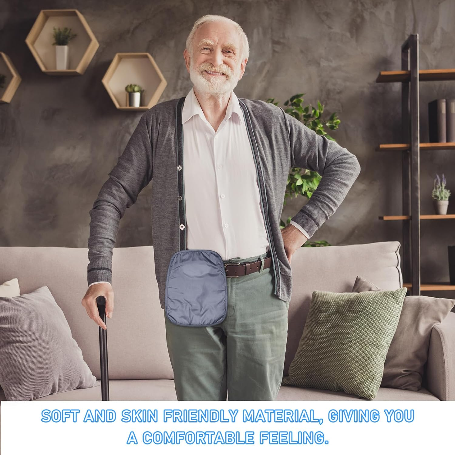 6 Pcs Ostomy Bag Covers Waterproof Ostomy Shower Cover Stretchy Lightweight Colostomy Bags with Opening for Ileostomy Care image number 4