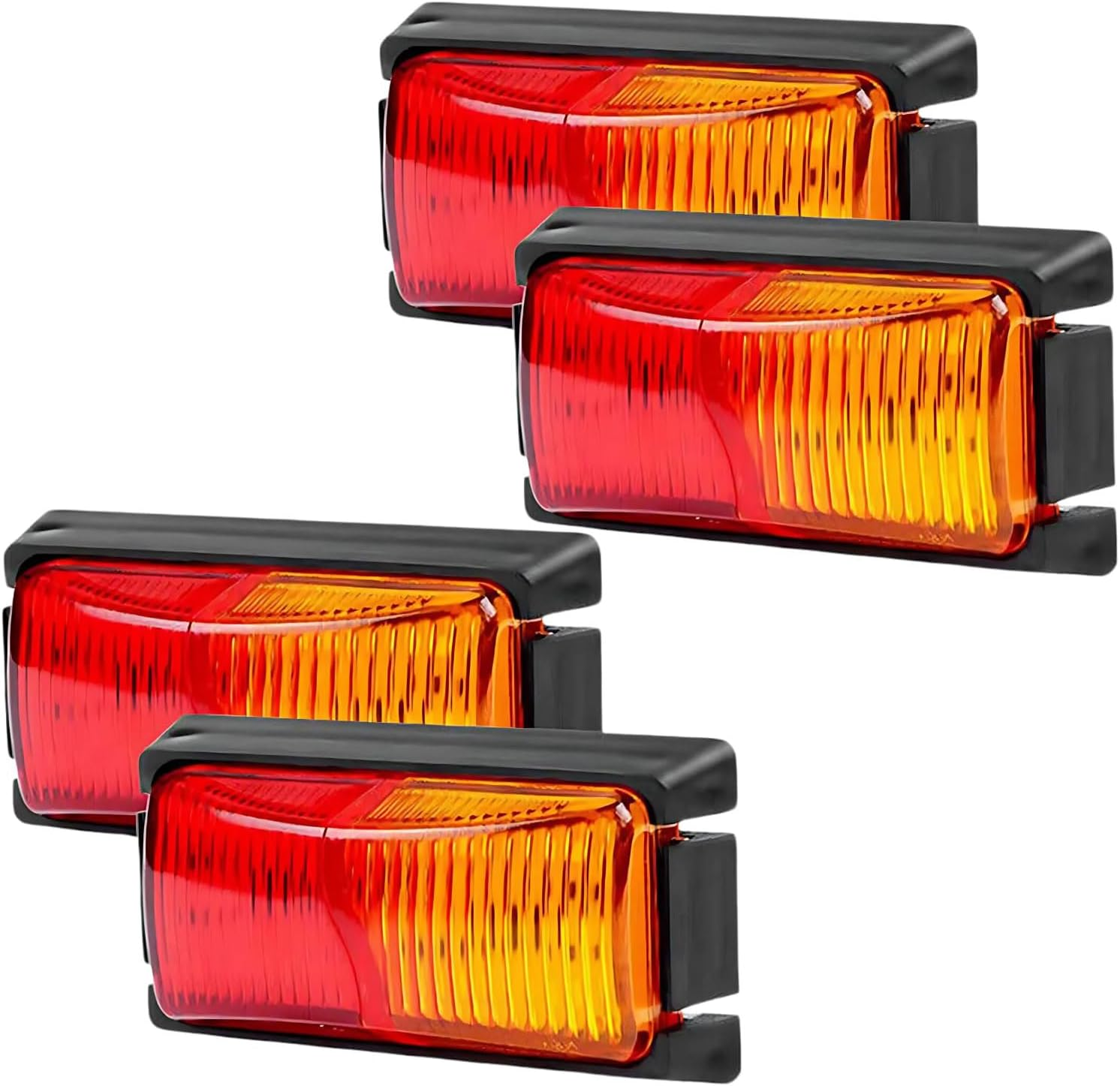 MAEZOE 4PCS LED Trailer Fender Lights &ndash; Red & Amber Dual Colour Marker Lights for Boat, Camper, RV, Truck, UTE &ndash; Waterproof, Durable, Easy Install Side Clearance Lights image number 6