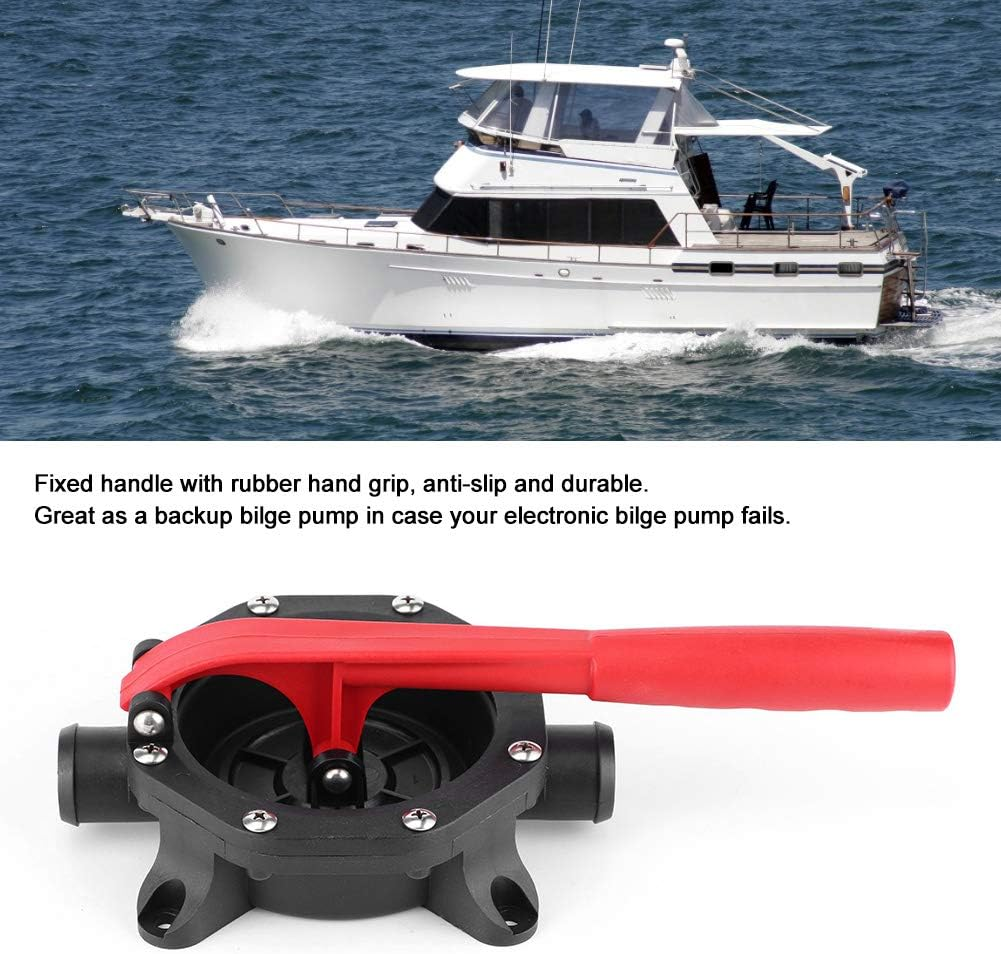 Manual Bilge Pump, 720GPH Diaphragm Self Priming Pump Boat Marine Manual Hand Bilge Waste Water Transfer Pump, 13Ft Discharge Head, 10Ft Suction Lift image number 4