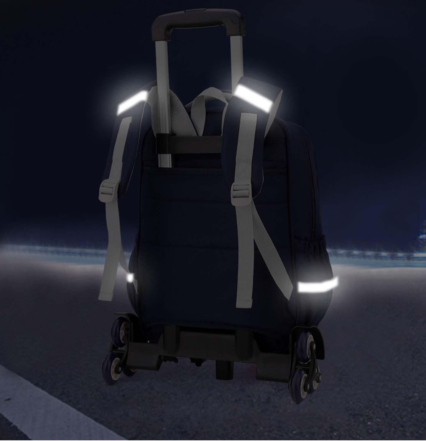 Yumenam Children'S School Backpack Trolley, Girls Boys Backpack with Wheels, Student Children'S Luggage Travel Luggage Laptop Travel Children'S Trolley Travel Suitcase, Blue, One Size image number 4