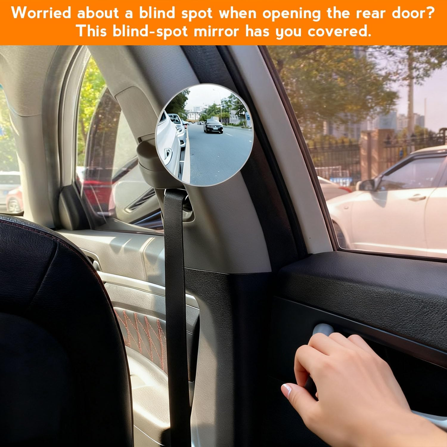 Blind Spot Mirrors 4-Pack | HD Frameless Convex Mirrors for Wide-Angle Side View Blind Spot Coverage image number 4