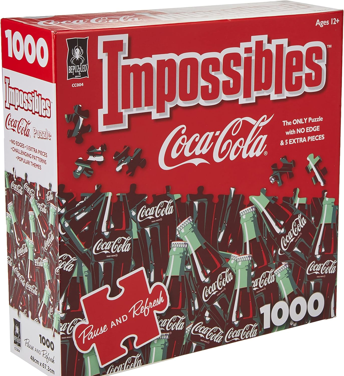Coca-Cola Impossibles: Pause and Refresh 1000 Pieces Puzzle - No Edge, 5 Extra Pieces