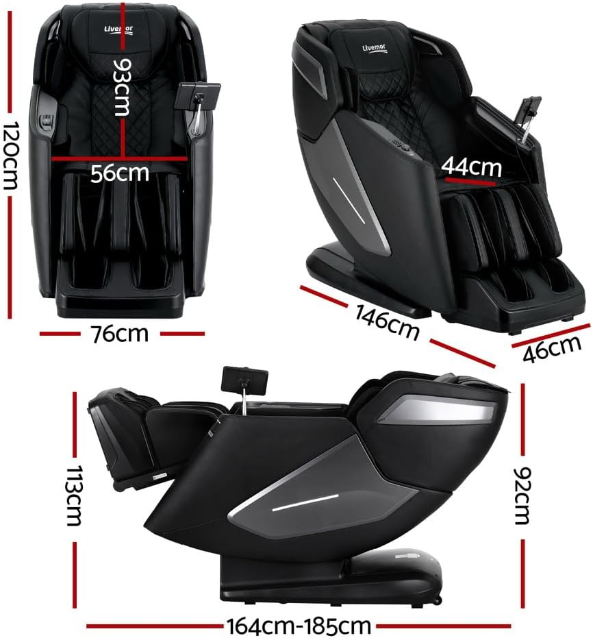 Livemor 4D Massage Chair Electric Recliner Home Massager Black
