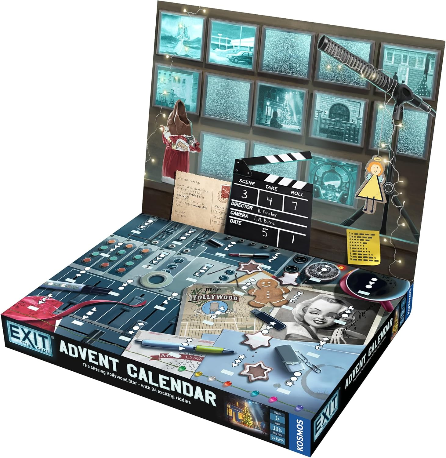 Thames & Kosmos Exit: the Game Advent Calendar the Missing Hollywood Star Board Games image number 1