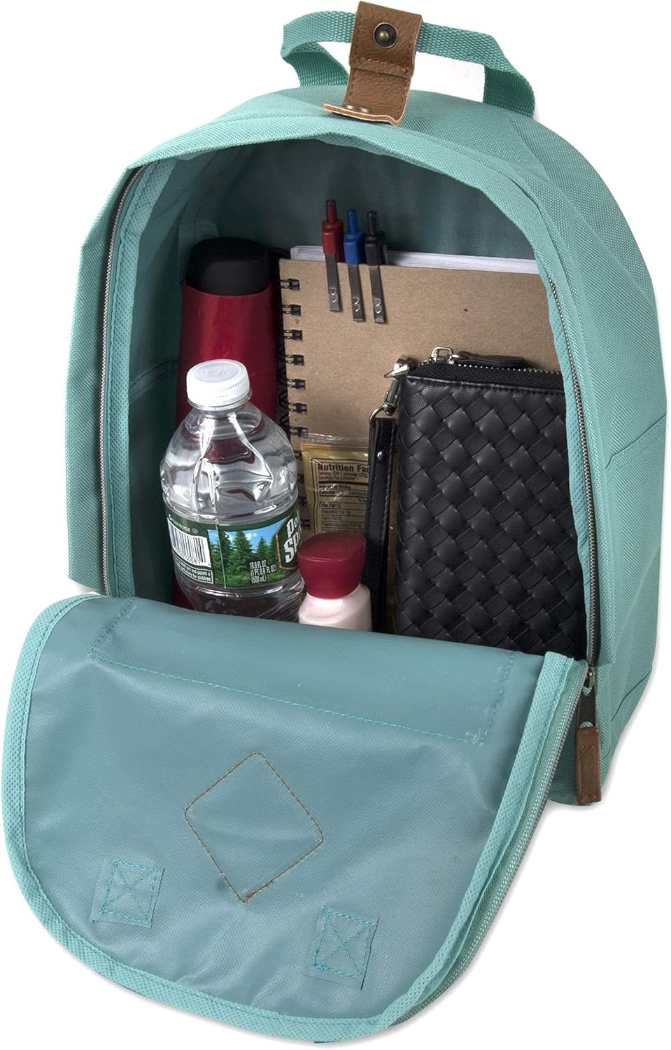 Canvas Mini Backpack for Everyday & Day Pack Rucksack in Solid Color Blocks image number 3