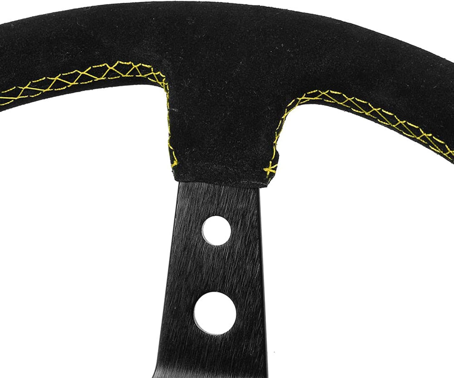 Leather Steering Wheel 350Mm 6 Bolt Suede Leather Sport Racing Drifting Modification image number 2