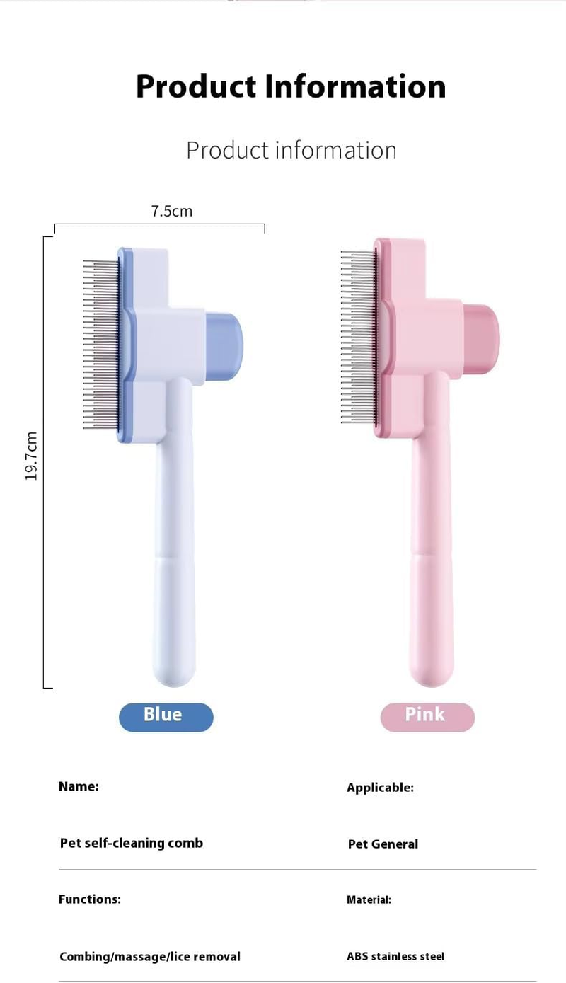 Flea Comb for Cats & Dogs &ndash; Pet Grooming Brush for Shedding & Hair Removal, Dual-Sided Stainless Steel Teeth for Long & Short Hair, Deshedding Tool for All Breeds image number 6