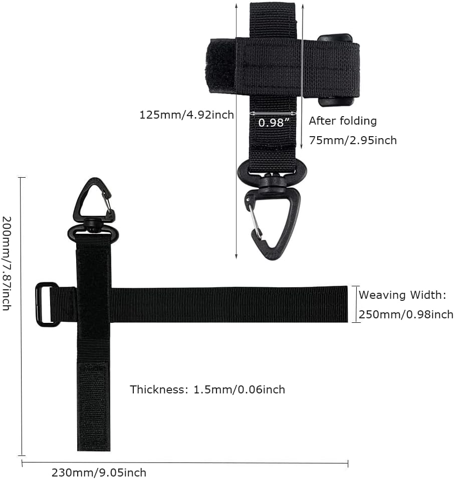 Trbisely 2Pcs Glove Holder for Duty Belt Glove Clips for Work Glove Strap Keeper Tactical Gloves Climbing Rope Storage Buckle image number 4