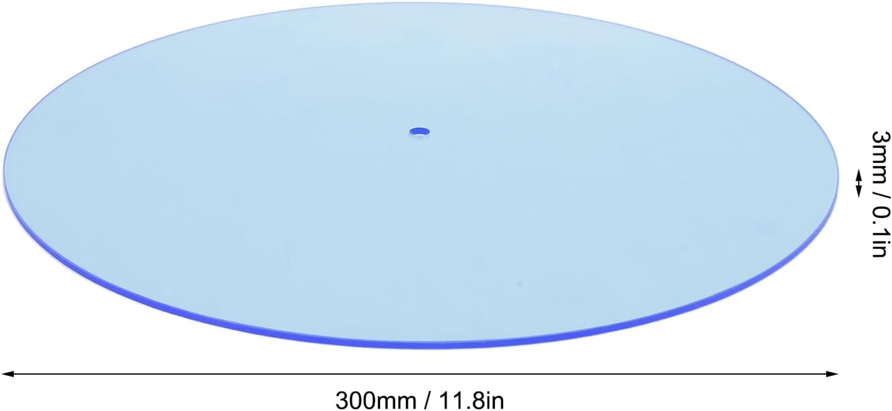 Record Player Mat, Turntable Mat Record Platter Slipmat, Acrylic Record Player Platter Slip Mats for 12 Inch Disc Acrylic Turntable Platter Mat (Light Blue) image number 1