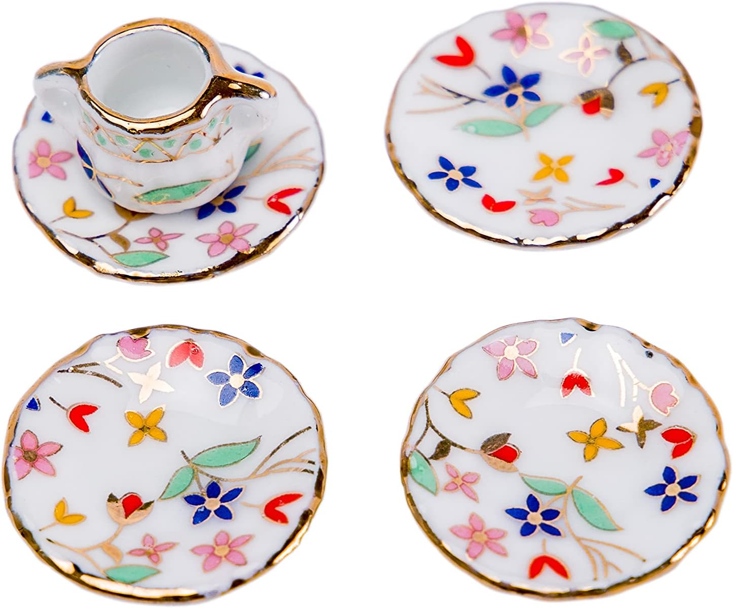 Miniature Dollhouse Accessories 1:12 Miniatures Stuff Realistic Mini Tableware Tea Cup Set DIY Decor Ornament for Miniature Dollhouse Kitchen Party Kit image number 4