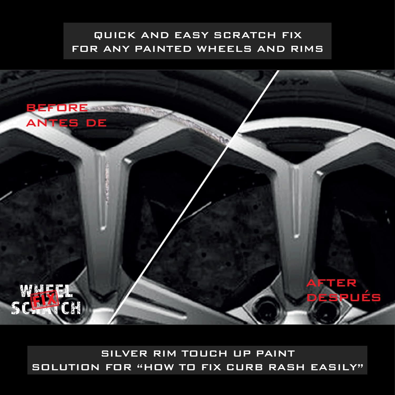 Wheel Scratch Fix Quick and Easy Wheel Touch up Kit Universal Colors (Light Silver) image number 5