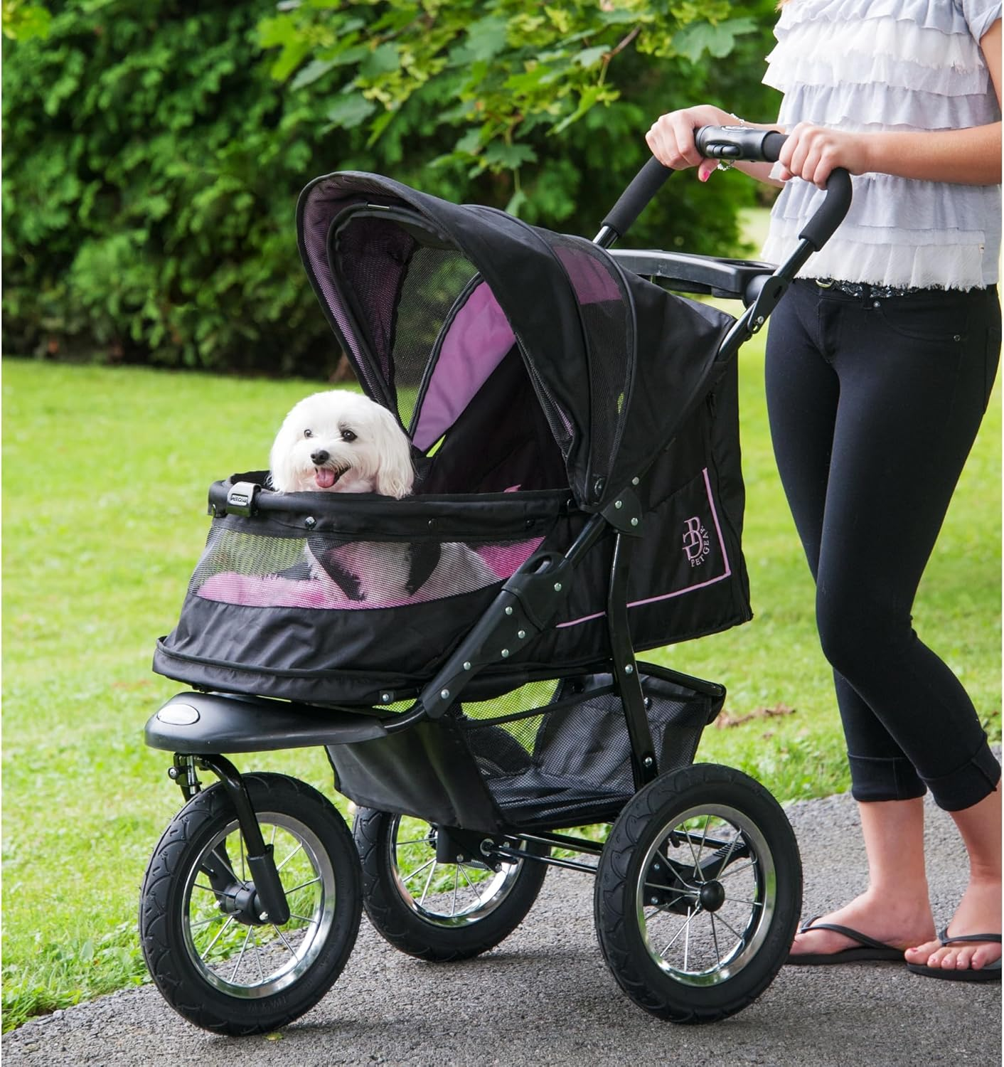 Pet Gear No-Zip Push Button Pet Stroller for Cats/Dogs, Zipperless Entry, Easy One-Hand Fold, Gel-Filled Tires, Plush Pad + Weather Cover Included, Aquamarine