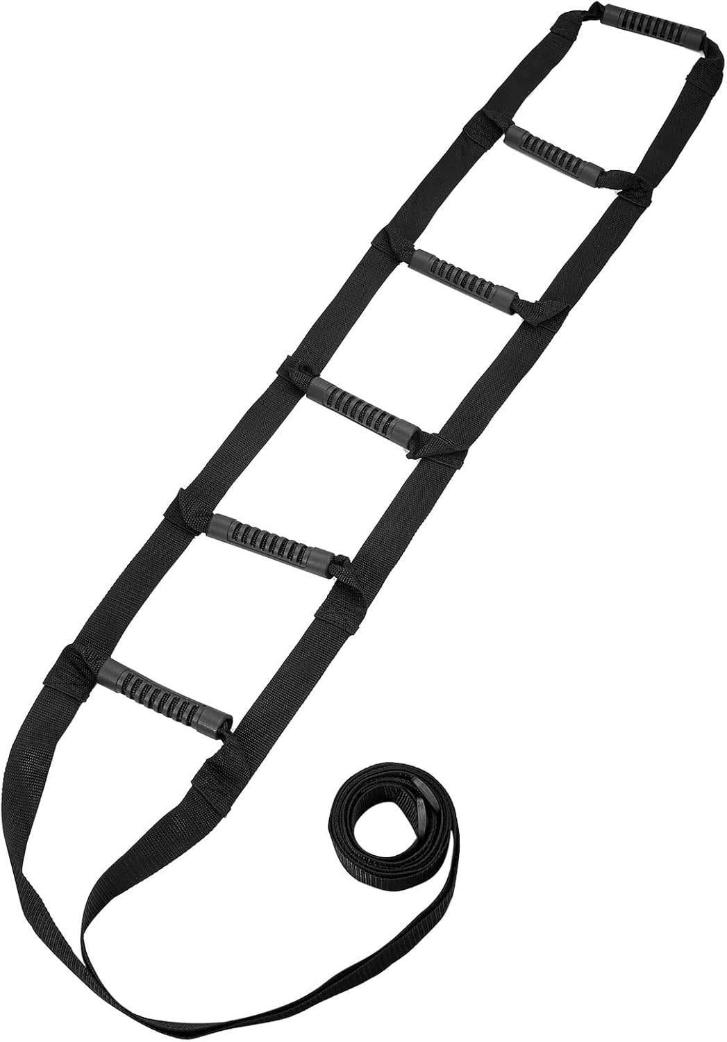 Pull up Assist Bed Ladder,Bed Ladder Assist with Handle Strap,Sit up Helper Bed Assistance for Elderly, Senior, Injury Recovery Patient, Pregnant, Handicap - Black 4 Hand Grips image number 5