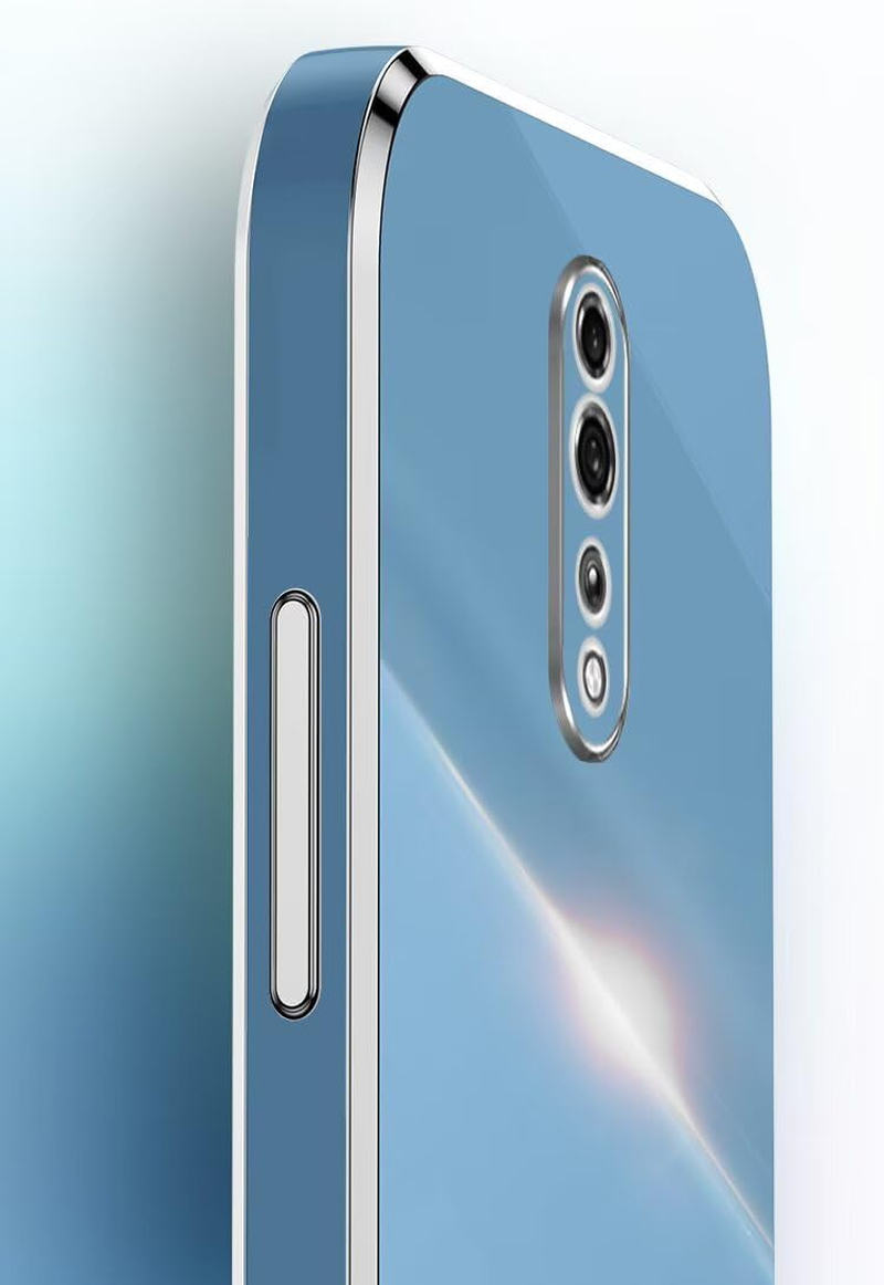 Topme Silicone Case for Oppo Reno Z 6.4 Inches, [Mobile Phone Case in Gold Edge Style] - Pink image number 4