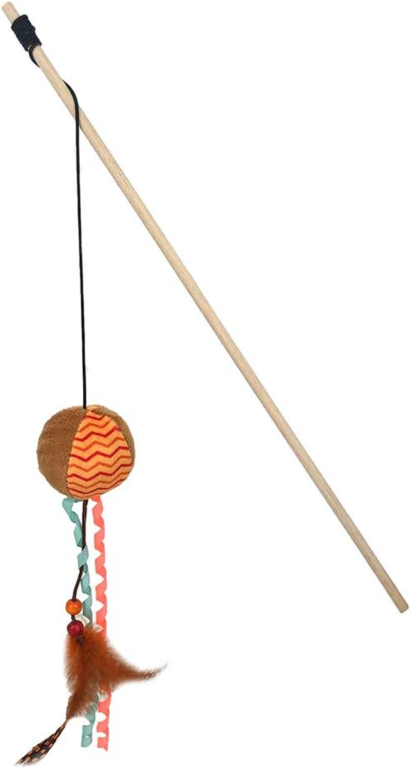 Teaser Wand with Octopus Cat Toy, Orange image number 4